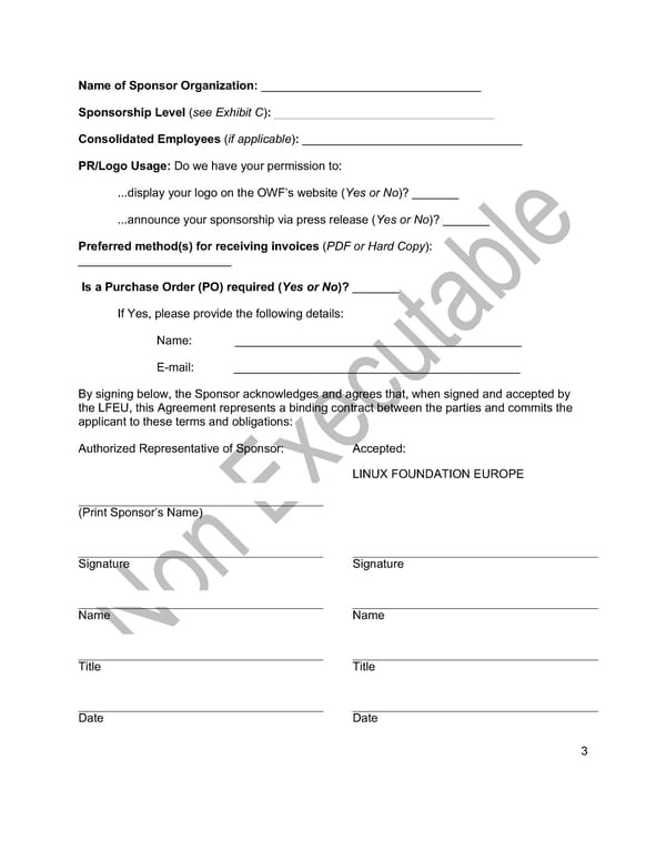 Project Sponsorship Agreement - Page 3